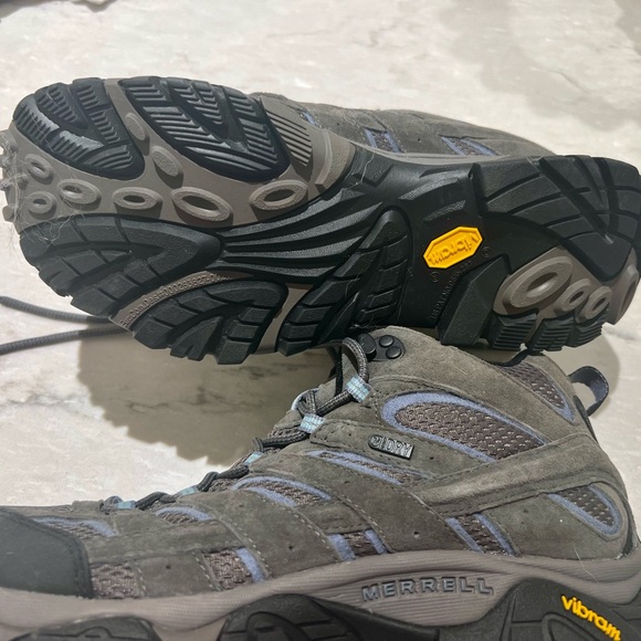 Merrell Women’s Moab Waterproof Leather/Mesh Hiking Boots Size 11 Vibram sole - Picture 5 of 8